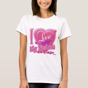 I Love My Sisters pink/purple - heart T-Shirt