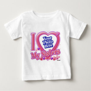 I Love My Sisters pink/purple - photo Baby T-Shirt