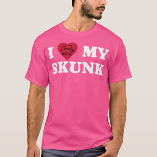 I Love My Skunk Lover Skunk Heart T-Shirt