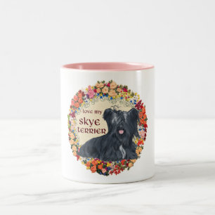 I Love My Skye Terrier Two-Tone Coffee Mug