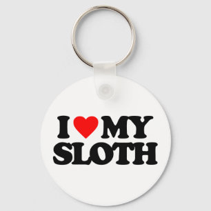 I LOVE MY SLOTH KEY RING