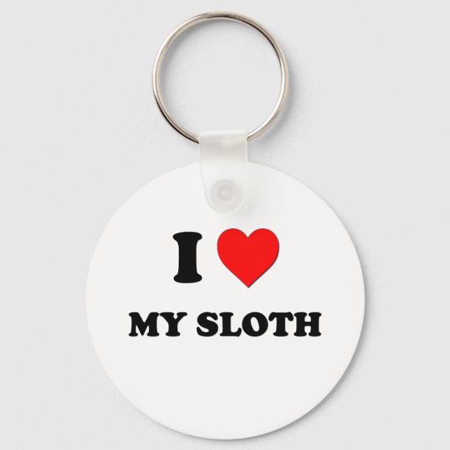 I love My Sloth Key Ring (Front)