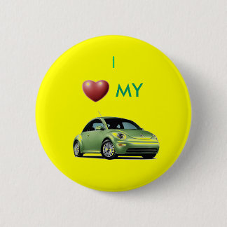 i love my slugbug 6 cm round badge
