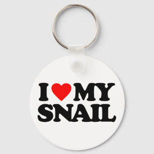 I LOVE MY SNAIL KEY RING