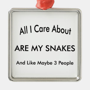 I Love My Snakes Metal Tree Decoration