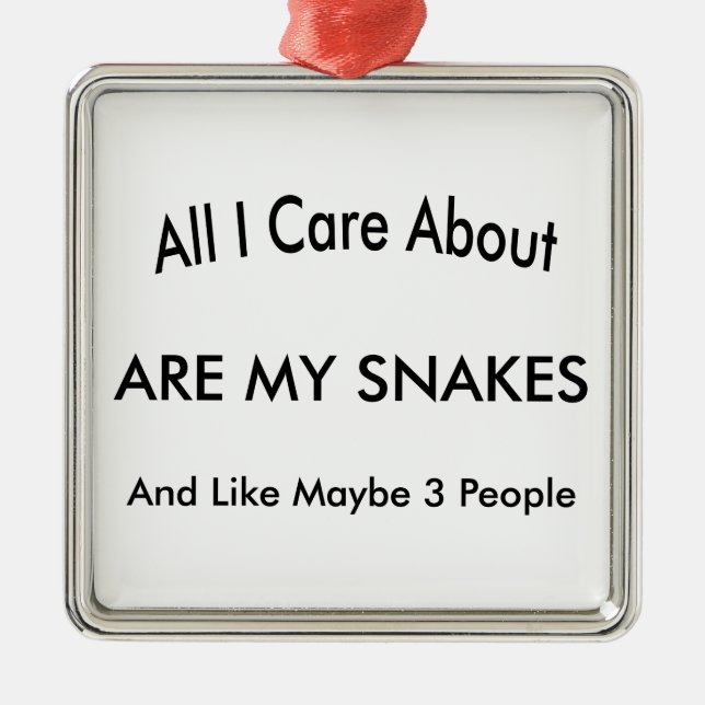 I Love My Snakes Metal Tree Decoration (Front)