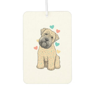 I Love My Soft Coated Wheaten Terrier Dog Heart Car Air Freshener