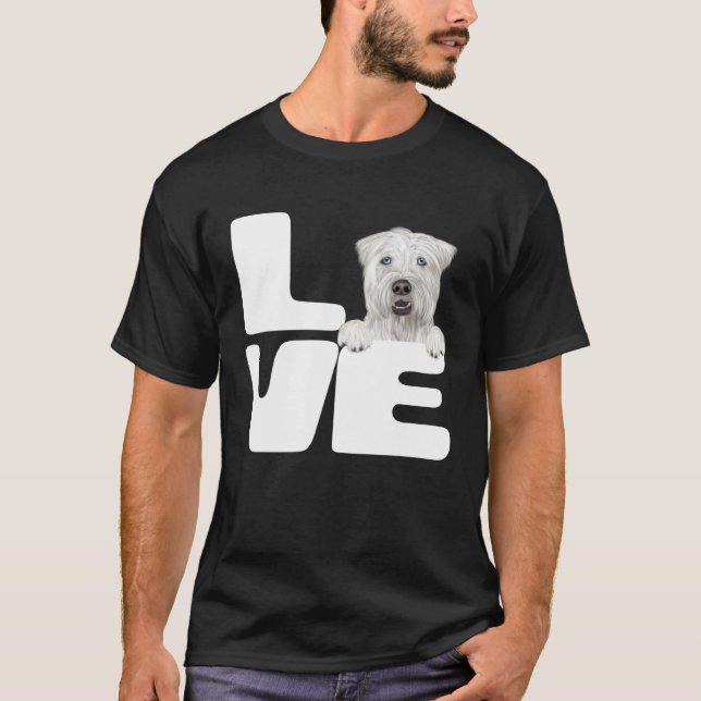 I Love My Soft Coated Wheaten Terrier Dog T-Shirt (Front)