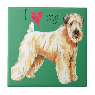 I Love my Soft Coated Wheaten Terrier Tile