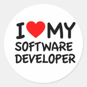 I love my Software Developer Classic Round Sticker