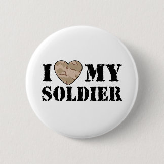 I Love My Soldier 6 Cm Round Badge