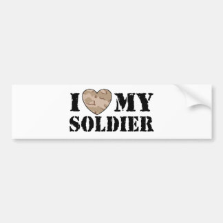 I Love My Soldier Bumper Sticker