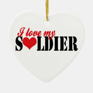I Love my Soldier Ceramic Tree Decoration