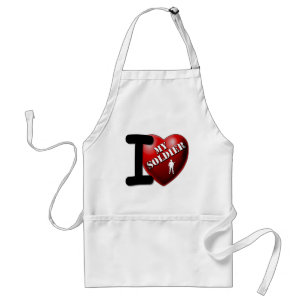 I Love My Soldier Standard Apron