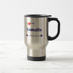 I Love My Somalis (Multiple Cats) Travel Mug