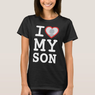 I love my son heart photo   Proud Mom T-Shirt