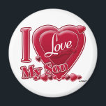 I Love My Son red - heart Magnet<br><div class="desc">I Love My Son red - heart</div>