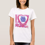 I Love My Sons pink/purple - photo T-Shirt<br><div class="desc">I Love My Sons pink/purple - photo Add your favourite photo to this t-shirt design!</div>