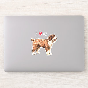 I Love my Spanish Water Dog Vinyl Sticker