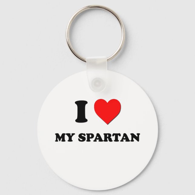 I love My Spartan Key Ring (Front)
