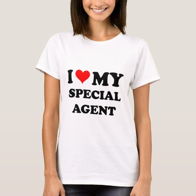 I Love My Special Agent T-Shirt (Front)