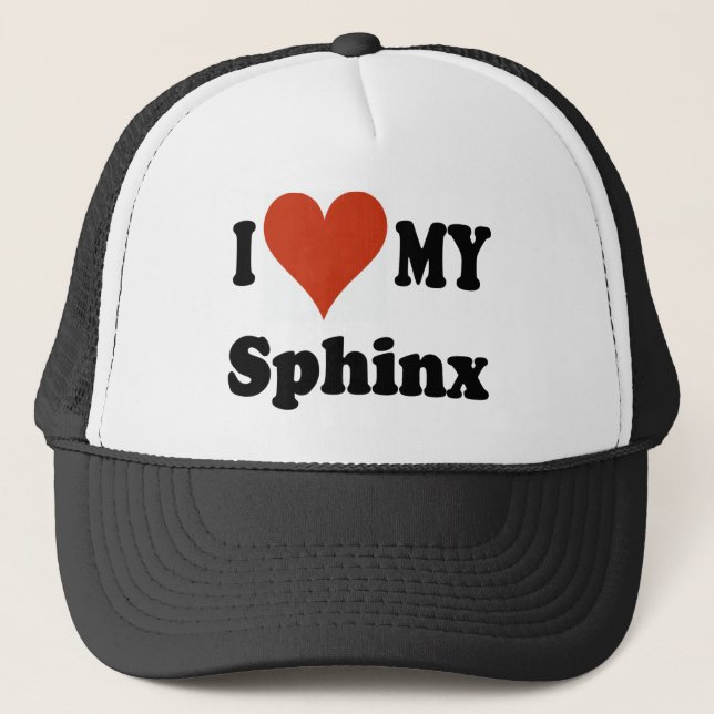 I Love My Sphinx Cat Products Trucker Hat (Front)
