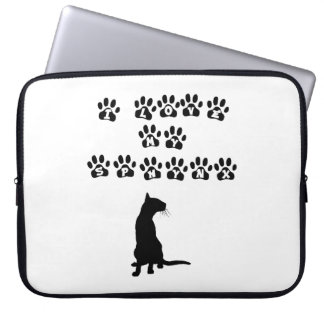I Love My Sphynx Black Laptop Sleeve