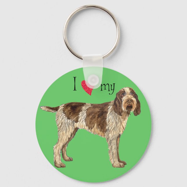 I Love my Spinone Italiano Key Ring (Front)