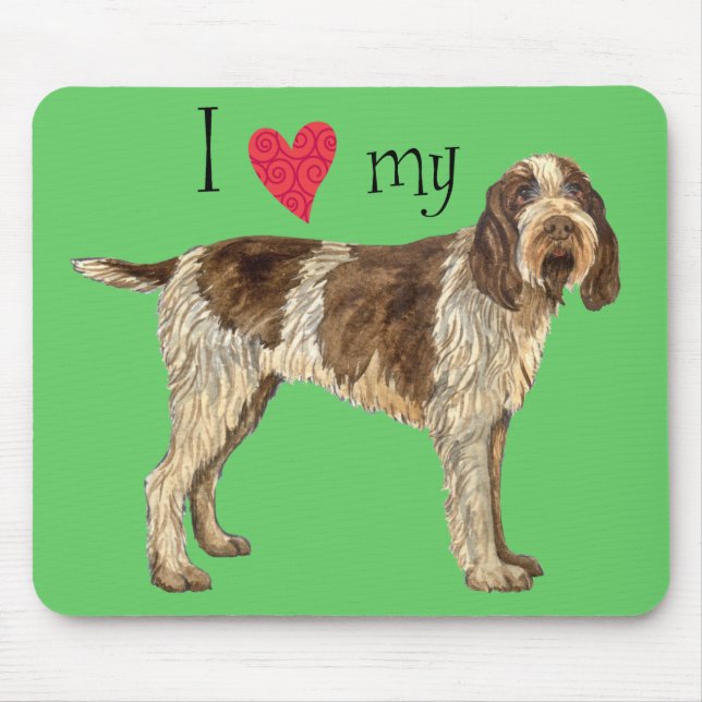 I Love my Spinone Italiano Mouse Mat (Front)