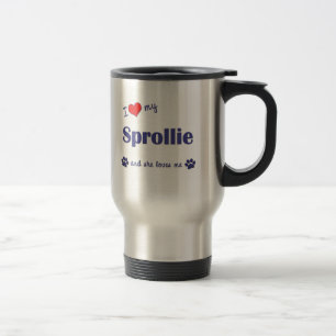 I Love My Sprollie (Female Dog) Travel Mug