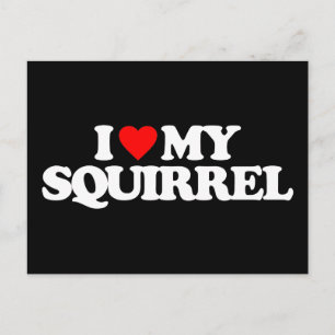 I LOVE MY SQUIRREL POSTCARD