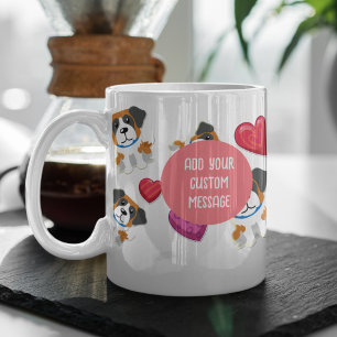 I Love My St. Bernard Dog Pet Glowing Heart Coffee Mug