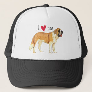 I Love my St. Bernard Trucker Hat