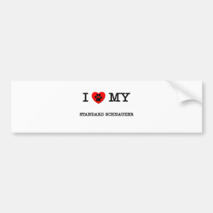 I LOVE MY STANDARD SCHNAUZER BUMPER STICKER
