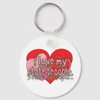 I LOVE MY STATE TROOPER KEY RING