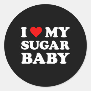 I Love My Sugar Ba Classic Round Sticker