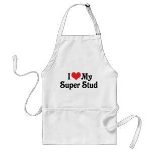 I Love My Super Stud Standard Apron