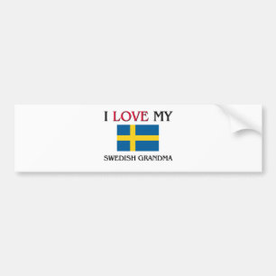 I Love My Swedish Grandma Bumper Sticker