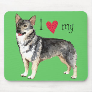 I Love my Swedish Vallhund Mouse Mat