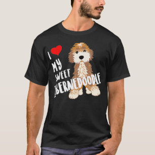 I Love My Sweet Darling Bernedoodle Dog Funny Cute T-Shirt