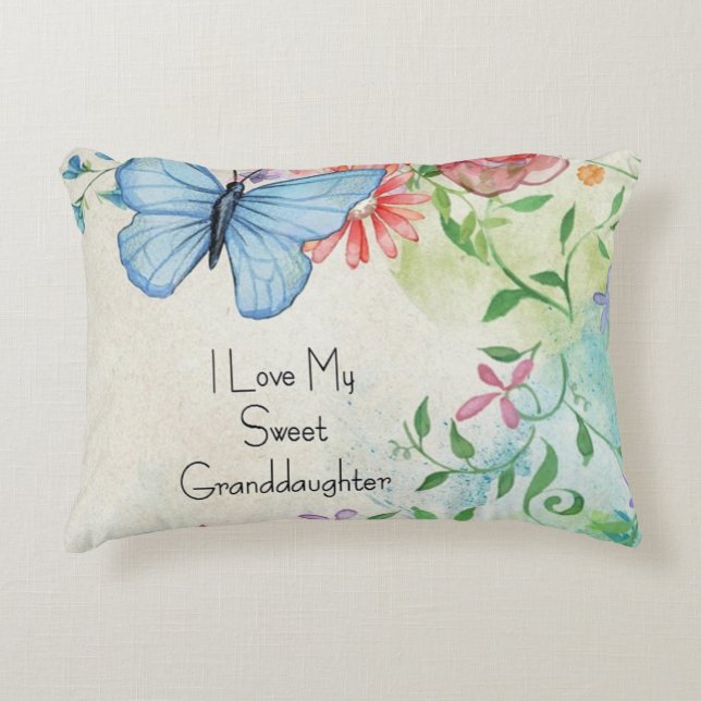 I Love My Sweet Granddaughter Decorative Cushion (Front)