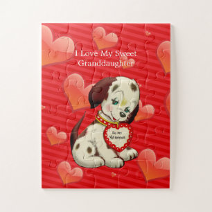 I love my sweet Granddaughter...Valentine wishes Jigsaw Puzzle