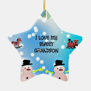 I Love My Sweet Grandson Ceramic Tree Decoration