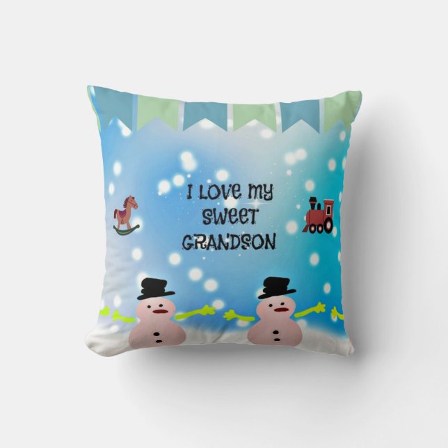 I Love My Sweet Grandson Cushion (Front)