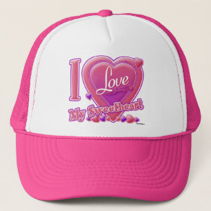 I Love My Sweetheart pink/purple - heart Trucker Hat
