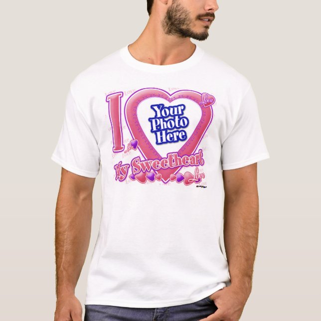 I Love My Sweetheart pink/purple - photo T-Shirt (Front)