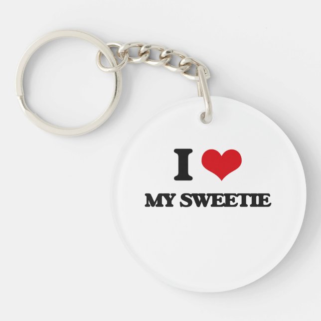 I love My Sweetie Key Ring (Front)
