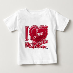 I Love My Sweetie red - heart Baby T-Shirt