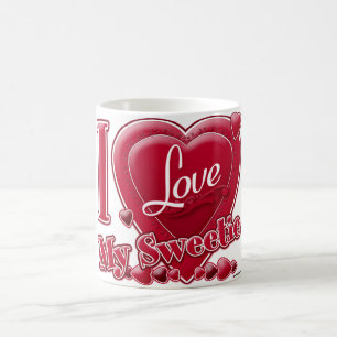 I Love My Sweetie red - heart Coffee Mug