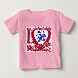 I Love My Sweetie red heart - photo Baby T-Shirt